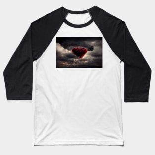 Broken Heart in the Clouds /  Broken Hearts Unwind Designs Baseball T-Shirt